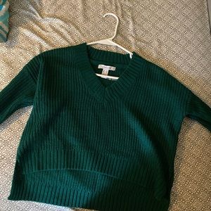 Kelly green crop sweater